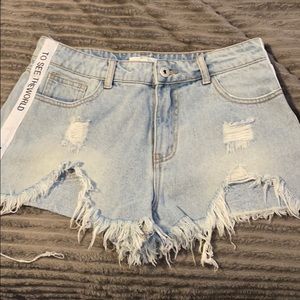 Denim shorts